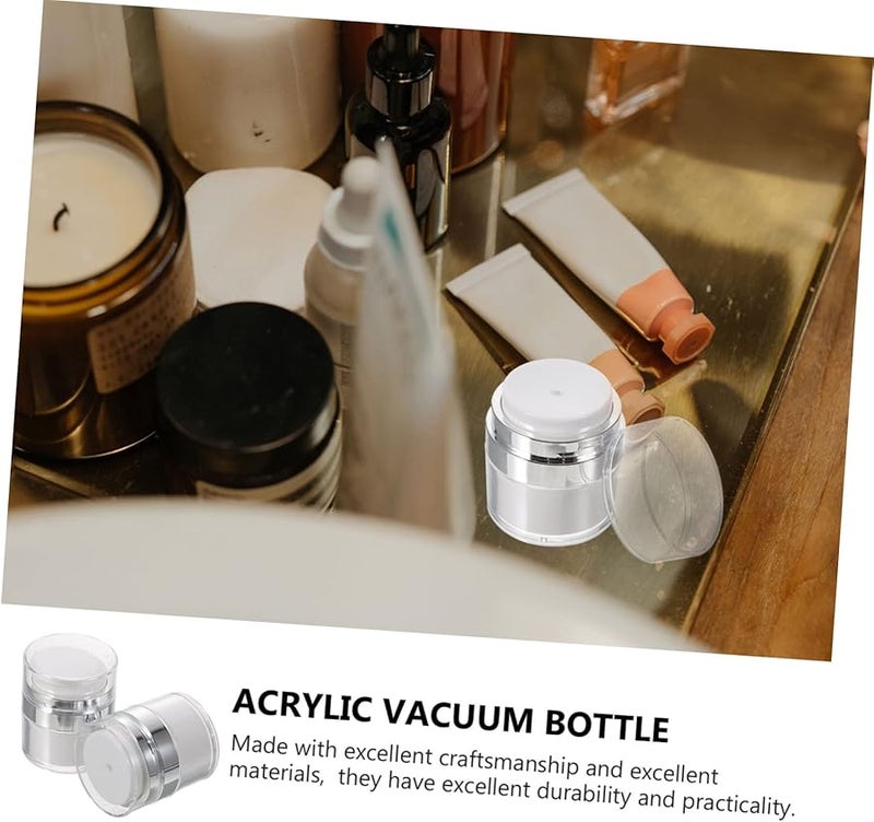 2Pcs Airless Pump Jar Travel Containers 7X5 5X5 2CM Portable Toiletry Bottles Lotion Dispenser - Image 3